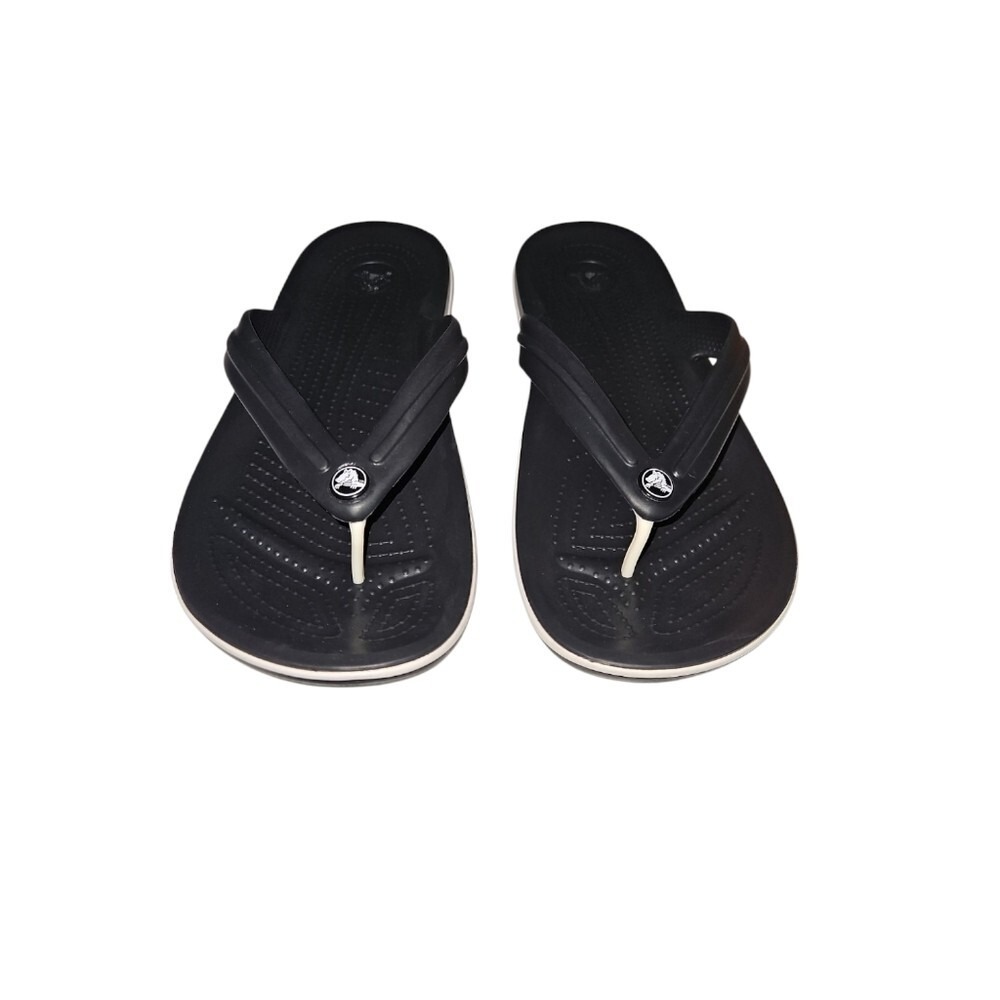CROCS Crocband Black Textured Sandals‎